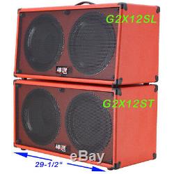 1 2x12 Guitar Spkr Cabinet Fire hot Red Tolex WithCelestion Rocket 50 Speakers