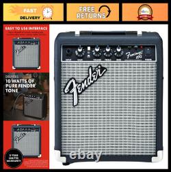 10-Watt Electric Guitar Amplifier, Compact Practice Amp, Black/Silver, Great Sou