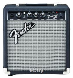 10-Watt Electric Guitar Amplifier, Compact Practice Amp, Black/Silver, Great Sou