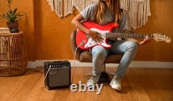 10-Watt Electric Guitar Amplifier, Compact Practice Amp, Black/Silver, Great Sou