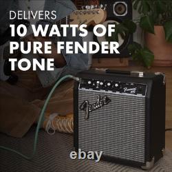 10-Watt Electric Guitar Amplifier, Compact Practice Amp, Black/Silver, Great Sou