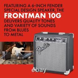 10-Watt Electric Guitar Amplifier, Compact Practice Amp, Black/Silver, Great Sou