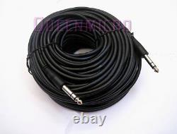 100Ft 1/4 6.3mm Stereo TRS Male Guitar Amplifier Speaker PA Instrument Cable
