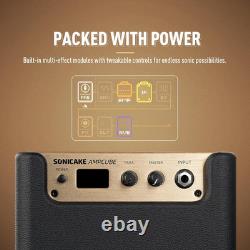 10W BT Guitar Amplifier, Multi-Effect Digital Modeling Speakers with APP, Portab