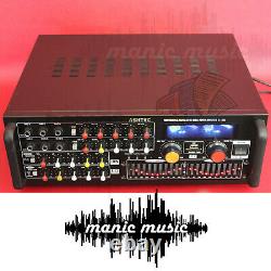 1200W Bluetooth Powered Mixer Amplifier 10 Channel Guitar Karaoke DJ 2019 Model