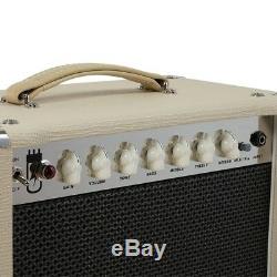 15-Watt 1x12 Combo Tube Amplifier EQ with Speaker For Electric Guitar Beige