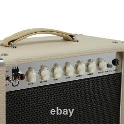 15-Watt 1x12 Combo Tube Amplifier with Stereo Speaker For Electric Guitar Beige