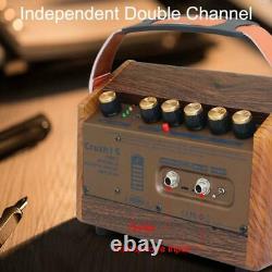 15W Acoustic Guitar Amplifier Mini Singing Amp Bluetooth Speaker Mic input