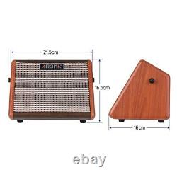 15W Portable Acoustic Guitar Amplifier Amp BT Speaker Built-in Rechargeable qs