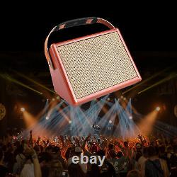 15W Portable Acoustic Guitar Amplifier Amp BT Speaker with Microphone Input H4Y5