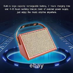 15W Portable Acoustic Guitar Amplifier Amp BT Speaker with Microphone Input lX