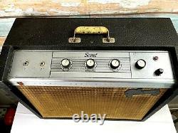 1964 GIBSON Scout Tube Guitar Amplifier GA 17 RVT Footpedal 10 CTS Speaker USA