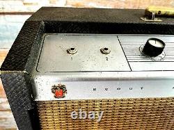 1964 GIBSON Scout Tube Guitar Amplifier GA 17 RVT Footpedal 10 CTS Speaker USA