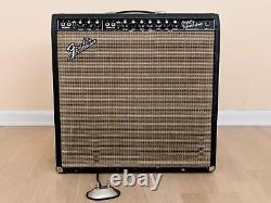 1965 Fender Super Reverb Black Panel Vintage Tube Amp AB763 with Ceramic Speakers