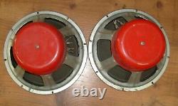 1966 CTS Pair RED Vintage 12 Inch Speaker Woofer for guitar amplifier +