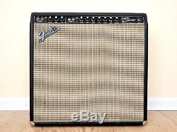 1966 Fender Super Reverb Blackface Tube Amp Ceramic Speakers, Export Transformer