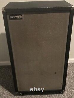 1968 Sunn 4x12 cabinet with Jensen C12-N Speakers. Rare, Very Clean. W Cover