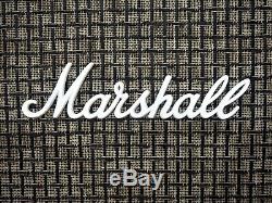 1973 Marshall Bass Lead 1960 4x12 Speaker Cab White Large Check, Celestion G12M