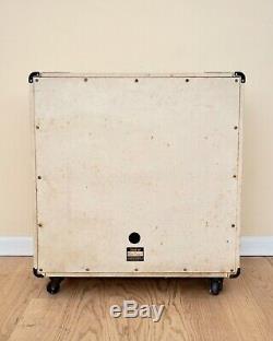 1973 Marshall Bass Lead 1960 4x12 Speaker Cab White Large Check, Celestion G12M