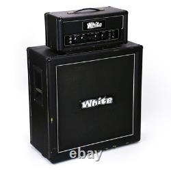 1973 White LW-100 Vintage Electric Guitar Amplifier by Matamp RARE Half Stack OG