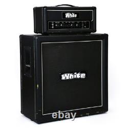 1973 White LW-100 Vintage Electric Guitar Amplifier by Matamp RARE Half Stack OG