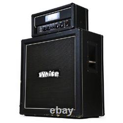 1973 White LW-100 Vintage Electric Guitar Amplifier by Matamp RARE Half Stack OG