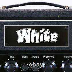 1973 White LW-100 Vintage Electric Guitar Amplifier by Matamp RARE Half Stack OG