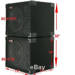 1X12 Bass Guitar Speaker Cabinet 350W 8 Ohms Black Carpet 440LIVE BG1X12S 400