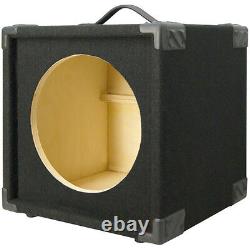 1X12 Bass Guitar compact Empty Speaker Cabinet black carpet finish MiniBG112-BC