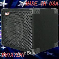 1X12 with tweeter Bass Guitar Speaker Cabinet 350W 8 Ohms Black Carpet 440LIVE