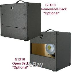 1x10 Extension Guitar speaker Empty cabinet bronco black texture tolex G1X10STbb