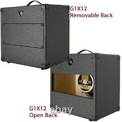 1x12 Extension Guitar speaker Empty cabinet Charcoal Black Tolex G1X12SL-CBTLX