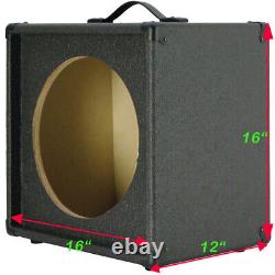 1x12 Extension Guitar speaker Empty cabinet Charcoal Black Tolex US Made