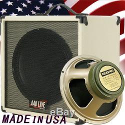 1x12 Guitar Speaker Extension Cab, with8 Ohm CELESTION Greenback Ivory White tolex