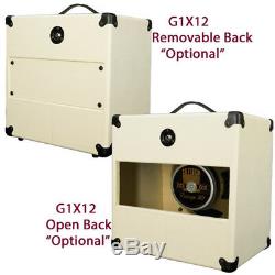 1x12 Guitar Speaker Extension Cab, with8 Ohm CELESTION Greenback Ivory White tolex