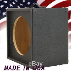 1x12 Guitar Speaker Extension Cabinet Empty Black Elephant Skin Finish Tolex