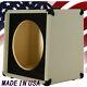 1x12 Guitar Speaker Extension Cabinet Empty Ivory White With Blk Texture Front