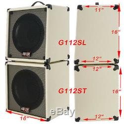 1x12 Guitar Speaker Extension Empty Cabinet Ivory white Texture Tolex G1X12STWT