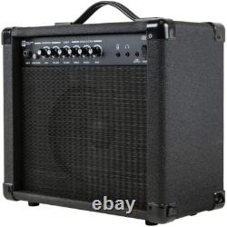20W Black Guitar Combo Amp with Aux & Headphone Output 1X8 Speaker