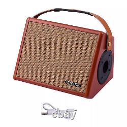 25W Portable Acoustic Guitar Amplifier Amp Wireless BT Speaker 2-Band EQ P0Y0