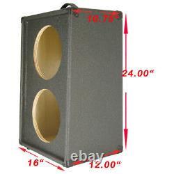 2X10 Vertical Slanted guitar Speaker Empty Cabinet Charcoal Black tolex G2X10VSL