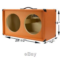 2X12 Guitar Speaker Empty Cabinet Black Carpet Strait front shape G2X12STBC