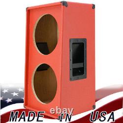 2X12 Vertical Slanted guitar Speaker Cabinet Empty Fire Hot Red G2X12VSL