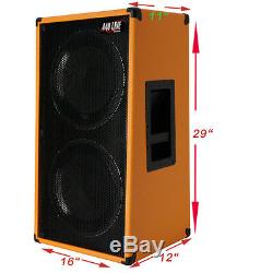 2X12 Vertical Slanted guitar Speaker Empty Cabinet Bronco Black Tolex G2X12VSL