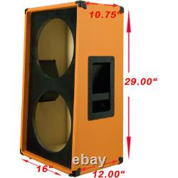 2X12 Vertical Slanted guitar Speaker Empty Cabinet Bronco Orange tolex G2X12VSL