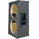 2x12 Vertical Slanted Guitar Speaker Empty Cabinet Charcoal Black Tolex G2x12vsl
