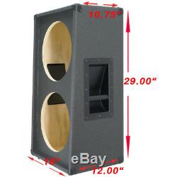 2X12 Vertical Slanted guitar Speaker Empty Cabinet Charcoal Black tolex G2X12VSL