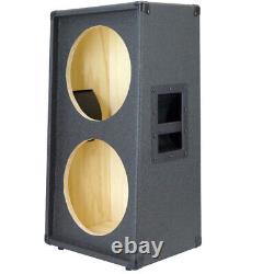 2X12 Vertical Slanted guitar Speaker Empty Cabinet Charcoal black tolex G2X12VSL