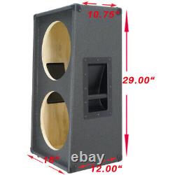 2X12 Vertical Slanted guitar Speaker Empty Cabinet Charcoal black tolex G2X12VSL