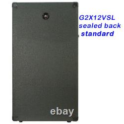 2X12 Vertical Slanted guitar Speaker Empty Cabinet Charcoal black tolex G2X12VSL